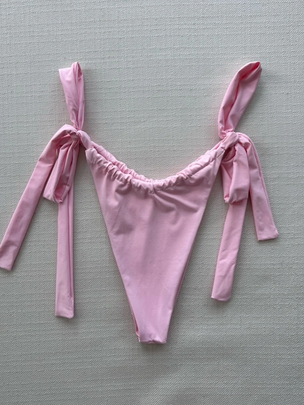 Frankies Bikinis Willow Cheeky Bikini Bottom in Love Pink - Size Large